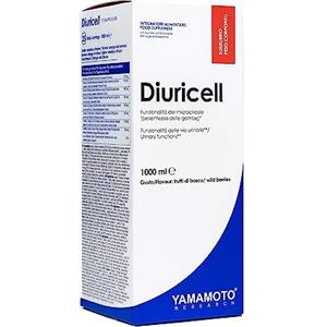 YAMAMOTO Research, Diuricell 1L, Integratore di Estratti Vegetali Drenante, Ideale Gonfiore, Ritenzione Idrica e Anticellulite, Gusto Ananas