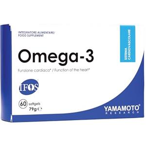 YAMAMOTO RESEARCH Omega-3 IFOS™ 60 softgels, Integratore alimentare di Omega-3, per sostenere la salute cardiovascolare