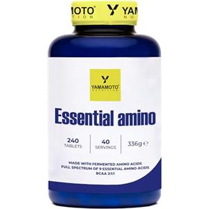 YAMAMOTO NUTRITION Essential AMINO - Integratore di 240 Compresse con Amminoacidi Essenziali Fermentati EAA e BCAA 2:1:1 per Sportivi