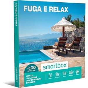 Smartbox - Cofanetto Regalo per Uomo o Donna - Fuga e Relax - Idee Regalo Originale - 1 Notte con Colazione e 1 Momento Relax per 2 Persone