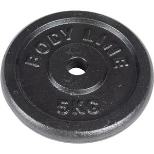 Bodyline Disco in ghisa 5 kg per allenamento con bilanciere, manubrio e sollevamento pesi - diametro 25 mm - per palestra, fitness, allenamento a casa