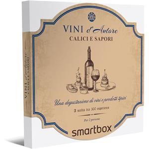 Smartbox - Cofanetto Regalo Calici e Sapori - Idea Regalo Gourmet - 1 degustazione di Vini e Prodotti tipici per 2 Persone