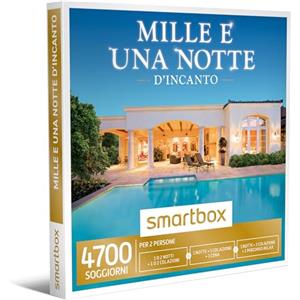 Smartbox - Mille e Una Notte d'Incanto Cofanetto Regalo Coppia, 1 o 2 Notti con Colazione o 1 Notte con Colazione e Cena o Percorso Relax per 2 Persone, Idee Regalo Originale
