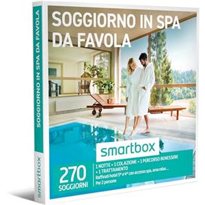 Smartbox - Cofanetto Regalo Soggiorno in Spa da Favola - Idea Regalo per Due - 1 Notte con Colazione e 1 Esperienza Relax per 2