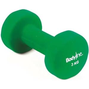 Bodyline Manubrio In Ghisa Ricoperto In Neoprene 3 Kg - Antiurto E Antiscivolo - Singolo - Palestra E HomeGym