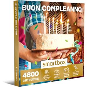 Smartbox - Cofanetto Regalo per Uomo o Donna - Buon Compleanno - Idee Regalo Compleanno - 1 degustazione o 1 Momento Benessere o 1 attività di Svago per 1 o 2 Persone