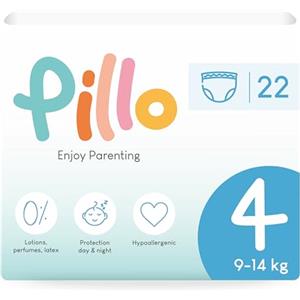 PILLO PREMIUM Pillo Pants Taglia 4 - Confezione da 22 Pannolini Mutandina 4 - Maxi (9-14 kg), Pannolini Pillo - Prima Infanzia