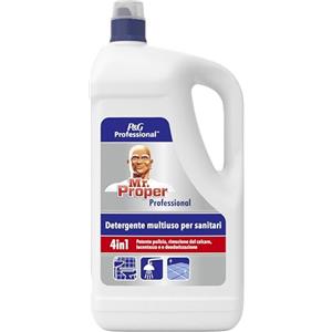 P&G PROFESSIONAL Mastro Lindo PRO Detergente Bagno Disinfettante Multisuperficie 5L, Elimina Il 99,99% Dei Batteri E Dei Virus Presenti In 15 secondi