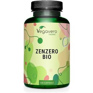 Vegavero ZENZERO BIO | 650 mg | 120 capsule (4 Mesi) | Digestivo Naturale contro Nausea, Reflusso e Vomito | Certificato in Laboratorio | Vegan e Senza Additivi | Vegavero®