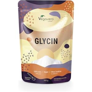 Vegavero GLICINA Vegavero® | 300 g in Polvere | 100% L-Glicina Pura | Senza Additivi | Integratore per Dormire Meglio e per Articolazioni | con Misurino | Vegan