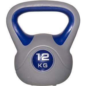 BAKAJI Kettlebell in Ghisa per Palestra e Riempimento Cemento, Fitness, Riabilitazione, Esercizio, Allenamento Forza, Impugnatura Ergonomica Anti-Scivolamento, Fondo Piatto (12, Chilogrammi)
