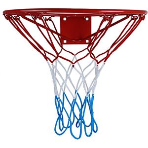 KIMET HangRing Canestro da basket con anello e rete, qualità e sicurezza testate, dimensioni: ø 45 cm e 37 cm (a scelta), KIMET 37, 45