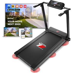 YM Tapis Roulant Salvaspazio 14 km/h, Marchio Italiano, Bluetooth + APP Interattive, Tapis Roulant Elettrico Pieghevole, Porta Tablet, Display LED, Garanzia e Assistenza ITALIA, NEXT 2000, Your Move