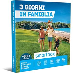 Smartbox - Cofanetto Regalo per la Famiglia - 3 Giorni in Famiglia - Idee Regalo Originale - 2 Notti con Colazione per 2 Adulti e 2 Bambini