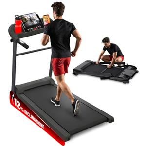 YM Tapis Roulant Salvaspazio 12 km/h, MARCHIO ITALIANO, Inclinazione, Pieghevole, Elettrico, Tappeto Corsa XL, Telaio Rinforzato, Display Porta Tablet, ASSISTENZA e GARANZIA ITALIA Your Move NEXT 1500