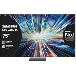 Samsung TV QE75QN900DTXZT Neo QLED 8K Mini LED, Smart TV 75" Processore NQ8 AI Gen3, Infinity One, DVBT-2, Q-Symphony & Dolby Atmos, Integrato con Alexa, Graphite Black 2024