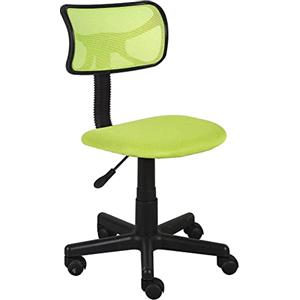 BAKAJI Sedia Girevole Scrivania Regolabile in Altezza Poltrona con Ruote Ufficio cameretta Schienale ergonomico a Rete Traspirante Seduta Imbottita (Green)