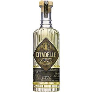 Citadelle, Gin Reserve, 700ml, Note Speziate, Floreali, Fruttate, 22 Botaniche, Gin Artigianale Francese Distillato in Alambicco Tradizionale con affinamento in botti di Legno, Solera, 45,2% Vol.