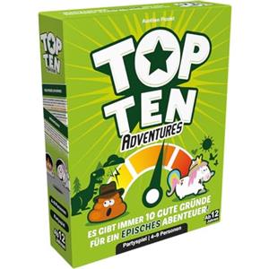 Cocktail Games, Top Ten Adventures, gioco per feste, 4-9 giocatori, dai 12+ anni in su, 30 minuti, gioco in tedesco