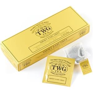 TWG Tea | Smoky Earl Grey | Tè Nero | Bergamotto | 15 Bustine di Tè in Cotone Cucite a Mano | Set Regalo
