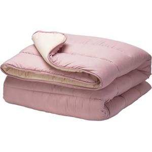 Pikolin Home - Piumino Reversibile 300 gr - Imbottitura Nordica Bicolore - Per Lettino da 60 - Tocco Piuma, Caldo, Traspirante, Colore Malva/Bianco, 100 x 120 cm