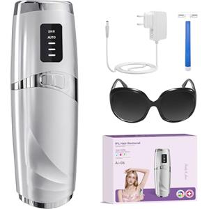 Mujigaga Luce Pulsata, Epilatore Luce Pulsata con Funzione di Raffreddamento, 999,900 Flashs IPL, Epilateur Laser avec 3 Livelli di Energia, per Donna e Uomo, pour Ascelle,Viso, Tutto il Corpo