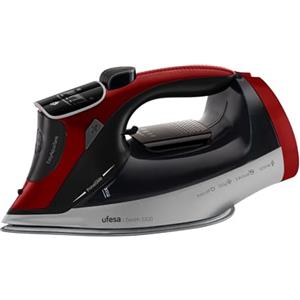 Ufesa Zenith 3200W Plancha de Vapor, Golpe de Vapor 260g, Vapor Continuo 50g/min, Suela Cerámica, Pantalla Digital, Sistema Antical 3 en 1, Antigoteo, Autoapagado, Depósito 350ml, Cable 1,9m, Rojo