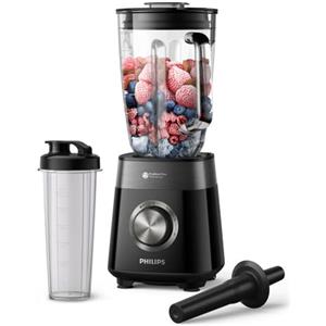 Philips Frullatore Serie 5000 - Motore da 1200 W. Tecnologia ProBlend Plus. Bicchiere Blend-and-Go. Parti lavabili in lavastoviglie. Capacità 2L. Nero (HR3031/00)