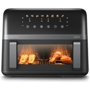 Mova AeroChef FD20 Pro Friggitrice ad aria, SyncFinish, 2700 W, Croccantezza Rapida, Riscaldamento 40°-230°C, Circolazione termica, Interno in metallo, 7 Preimpostazioni, Dual Truffle da 9 L