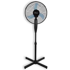 ARDES Penny 40P AR5AM40P - Ventilatore a Piantana, Potente, Silenzioso, Oscillante con Altezza e Inclinazione Regolabile Ventilatore a Stelo Ardes 3 Velocità, 3 Pale, Nero/Turchese, 40 cm