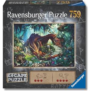 Ravensburger - Puzzle Il Drago, Collezione Escape Puzzle, Idea Regalo per Lei o Lui, Gioco di Logica da Tavolo per Adulti, 759 Pezzi, 70x50 cm