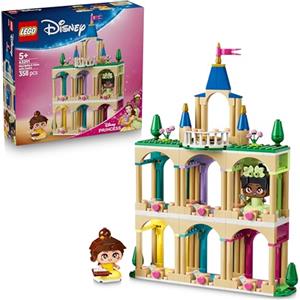 LEGO | Disney Princess Mini-Belle e Mini-Tiana con Castello Giocattolo - con 2 Mini Bamboline e Accessori - Decorazione Fai Da Te - Regalo da Collezione per Bambine e Fan da 5 Anni in su - 43291