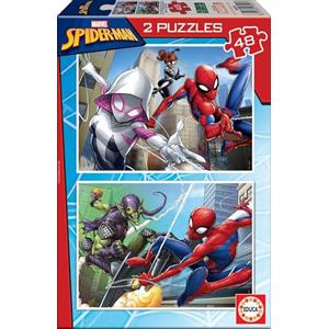 Educa - Puzzle Spider-Man | 2x48 pezzi Puzzle Set | Spiderman Marvel, Supereroi Bambini | dai 4 anni (18099)