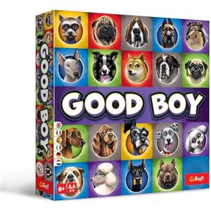 Trefl - Good Boy! - Gioco per Famiglie Ricco di Colpi di Scena, Esclusiva Grafica con Cani, Gettoni e Dadi, Gioco per la Famiglia per gli Amanti dei Cani, per Adulti e Bambini a partire dai 6 anni