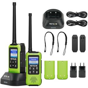 Retevis EZTalk 65 Walkie Talkie, Posizionamento GPS+BDS, Programmabile via APP, Mappa Disegnata a Mano, Comunicazione Radio a Doppia Banda per Escursionismo Outdoor, Arrampicata (1 Coppia)