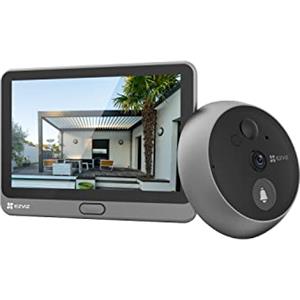 EZVIZ Campanello Digitale con Schermo Tattile a Colori da 4,3'' Videocitofono Senza Fili con Batteria Ricaricabile da 4600 mAh, Rilevamento del Movimento PIR, Audio Bidirezionale, Modello CP4