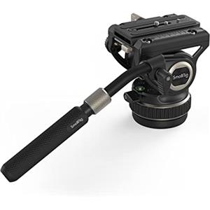 SMALLRIG Testa Video Fluida per Treppiede, Damping Regolabile, Piastra a Sgancio Rapido per Manfrotto e per DJI RS 2 /RS 3 /RS 3 Pro, Carico Massimo Fino a 10 kg/22 Libbre, per Riprese Video - 4165