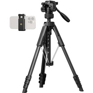 SMALLRIG Treppiede per fotocamera AP-21 (180 cm), treppiede da viaggio per iPhone e fotocamera per Canon e Nikon con clip per telefono e borsa per il trasporto, carico massimo 5 kg - 5351