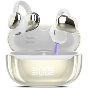 DUCOCUB Cuffie Bluetooth 5.4, Auricolari Open Ear Cuffie Clip-On, 48 Ore Cuffiette Conduzione Ossea, DNN Noise Cancelling, Comfort Adattivo, Audio Immersivo, Auricolari Bluetooth con 4 Mic, Impermeabili IPX7