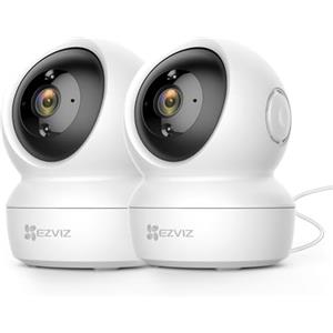 EZVIZ C6N Telecamera Wi-Fi Interno 1080p Videocamera Sorveglianza Interno Pan/Tilt/Zoom Compatibile con Alexa, Rotazione a 360°, Visione Notturna, Tracciamento del Movimento e Audio Kit 2
