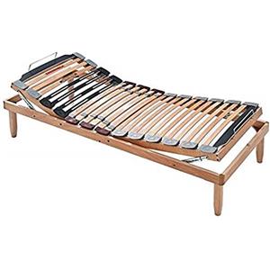 EVERGREENWEB MATERASSI & BEDS Evergreenweb - Rete una Piazza e Mezza 120x190 con Doghe in Legno Naturale Alzata Manuale ALZA TESTA e PIEDI Ortopedica Regolatori di Rigidità, 4 Gambe Incluse GRATIS, Base Letto da Incasso Rinforzata