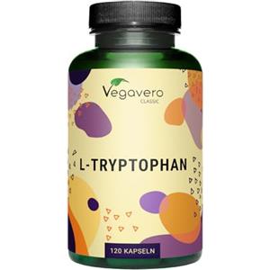 Vegavero TRIPTOFANO Vegavero® | 500 mg | 100% NATURALE da Fermentazione | per Sonno e Buon Umore | Senza Additivi e no OGM | Precursore della SEROTONINA | 120 capsule | Vegan