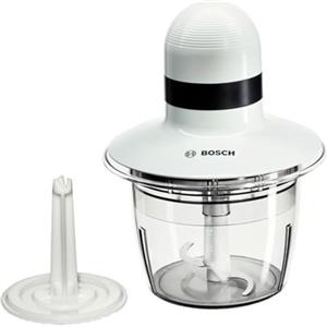 Bosch Tritatutto MMR08A1, 400W, Lame Acciaio Inox, Ciotola 800 ml Lavabile in Lavastoviglie, Contenitore Adatto al Microonde, Semplice da Usare, Bianco