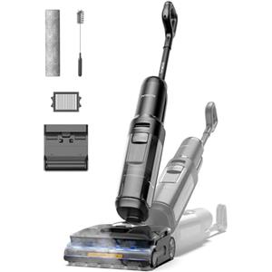 Tineco FLOOR ONE S7 Stretch Steam Lavapavimenti Aspirapolvere a Vapore Senza Fili, 140℃ HyperSteam, 180° Posizione Piana, Design Anti-Ingroppamento, Auto-pulizia FlashDry, Fino a 80 min di autonomia