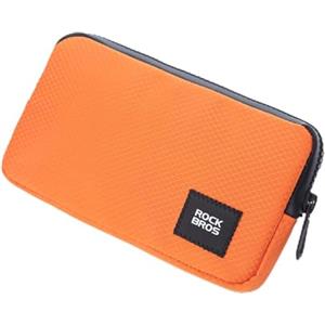 ROCKBROS Portafoglio Cerniera Uomo Donna, Borsello Portatile per Monete Carta Credito Chiavi, Borsa Morbida e Piccola, Uso Quotidiano, Ideale per Ciclismo, Viaggi, Escursioni, Arancione
