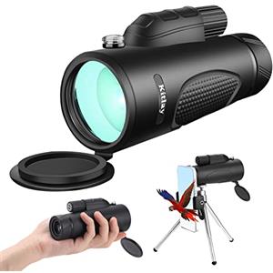 Kitlay Telescopio Monoculare Professionale, Kitlay 20X50 HD Cannocchiale alta Monocolo Potenza con Obiettivo FMC Prisma BAK4, Supporto per Smartphone, Monocoli Impermeabile IPX7 per Birdwatching, Caccia