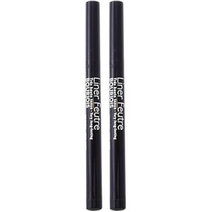 Bourjois Eyeliner Penna Liner Feutre, Eyeliner Liquido Punta in Feltro Ultra Precisa, 11 Noir (Confezione da 2)