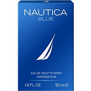 Nautica Blue, Eau de Toilette Spray, Profumo Uomo con Note di Bergamotto, Ninfea e Cedro - 50 ml