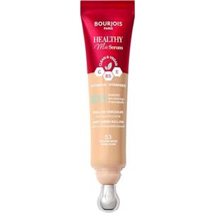 Bourjois Healthy Mix 2-in-1 Serum Concealer, Leviga rughe e segni d'espressione, Rinfresca contorno occhi, Caffeina, Vitamina C, E e B5, Vegano, Applicatore Rinfrescante, Golden Beige, 11ml (0.37oz)