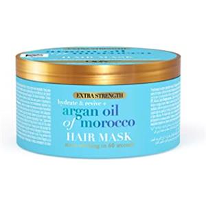 OGX Maschera Capelli Hydrate & Revive + Argan Oil of Morocco, Maschera capelli ristrutturante con Olio di Argan del Marocco nutriente, Trattamento capelli danneggiati, secchi o crespi, 300 ml
